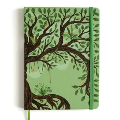 Immagine di Rileys &amp; Co Taccuino A5 con 240 Pagine, Quaderno da 20 x 15 cm Copertina Rigida Albero della Vita, Diario di Viaggio Scrivere per Lui e Lei (Foderato)