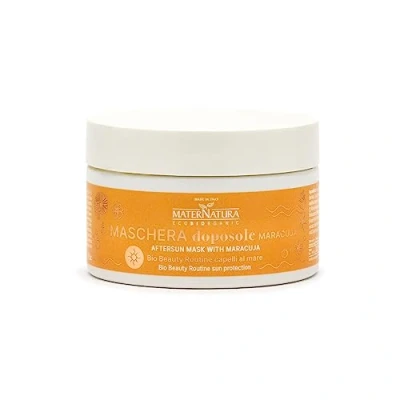 Immagine di Maternatura, Maschera Doposole alla Maracuja, Restituisce Idratazione ed Elasticità ai Capelli dopo l&#039;Esposizione al Sole, Beauty Routine Mare, Certificato Bio, Made in Italy 200 ml