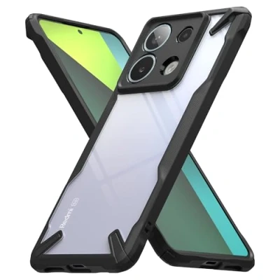 Immagine di Ringke Fusion X Compatibile con Cover Xiaomi Redmi Note 13 Pro 5G / Poco X6 5G, Custodia Rigida Trasparente Antigraffio Paraurti Robusto Antiurto Black