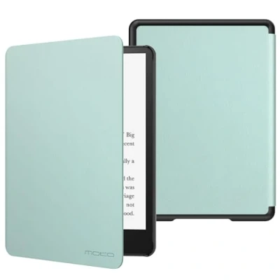 Immagine di MoKo Custodia per Kindle Paperwhite 11ª Generazione (Modello 2021)，Schermo da 6,8&quot;, Protettiva in Policarbonato di Stile Semplice e Elegante, Verde Agave