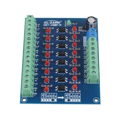 Immagine di Modulo di isolamento fotoelettrico a 8 canali, 24 V 3,3 convertitore tensione livello PNP uscita PLC segnale optoaccoppiatore scheda