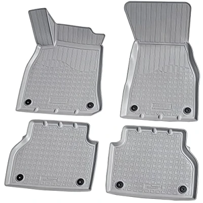 Immagine di Recambo Tappetini in gomma 3D compatibili con Audi A6 C8 Limo Avant anno di costruzione dal 2018 &gt; su misura bordo grigio