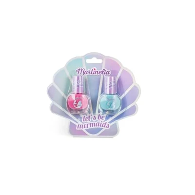 Immagine di MARTINELIA Set manicure a base d&#039;acqua Duo di Smalto per unghie con acqua Sirena bambini rosa e blu ragazze Non tossico