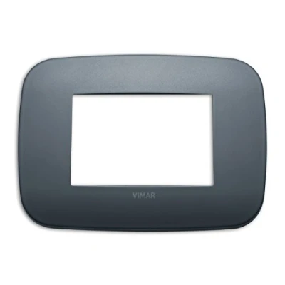 Immagine di Vimar 19683.29 Placca Round, Nichel Nero, 3 moduli
