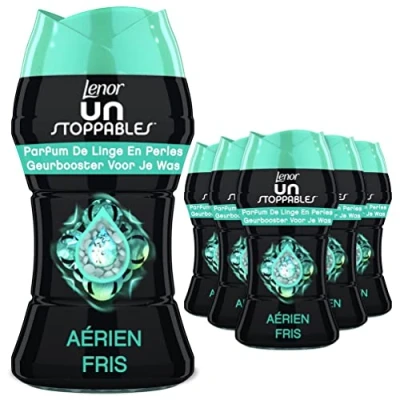 Immagine di Lenor Unstoppables, profumo di biancheria in perle per bucato, 66 lavaggi (154 g x 6), aerea, freschezza non stop fino a 12 settimane stoccaggio