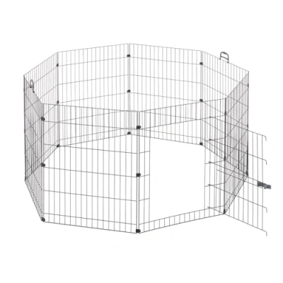 Immagine di Ferplast Recinto per Conigli FREERUN MEDIUM, Coniglio, Porcellino d&#039;india, Conigli, Recinzione Animali Domestici, Diametro 140 x 76,5 cm, con Maniglie e Porta, in Acciaio Antiruggine