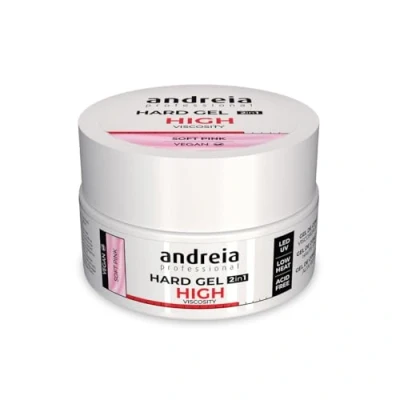 Immagine di Andreia Professional Hard Gel Bifasico Alta Viscosità 2 in 1 LED e UV Rosa Morbido 44gr