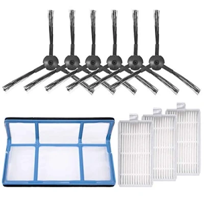 Immagine di KEEPOW Kit di ricambio compatibile con robot aspirapolvere ILIFE ZACO V3, V3s, V5, V5s, V5s Pro, 1 filtro primario, 3 filtri Pro e 6 spazzole laterali