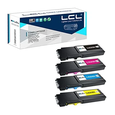 Immagine di LCL Cartucce di Toner Rigenerate 4 cartridges 5000 pagine+3 * 4800 pagine High Yield 106R03512 106R03516 106R03517 106R03518 106R03519 C400 C400V C400N C400DN C405 C405V C405N C405DN per Xerox (KCMY)