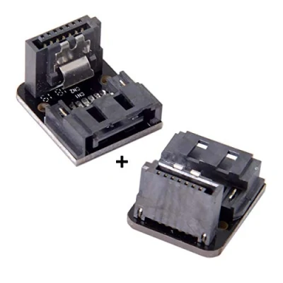 Immagine di Cablecc SATA 7pin Femmina a Maschio 90 Gradi Ad Angolo Adattatore Mainboard Scheda Madre per Desktop SSD HDD