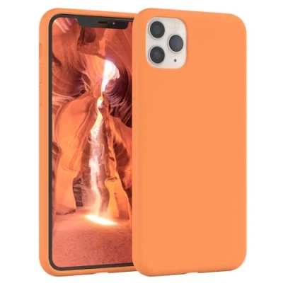 Immagine di EAZY CASE custodia in silicone di alta qualità, compatibile con iPhone 11 Pro Max, sottile protezione per fotocamera e fodera interna, silicone, protettiva, bumper