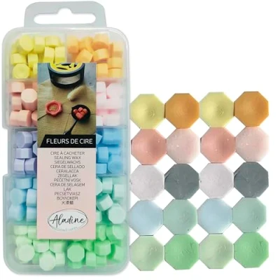 Immagine di Aladine Scatola di cera 10 colori pastello Perle per sigillatura sigillo