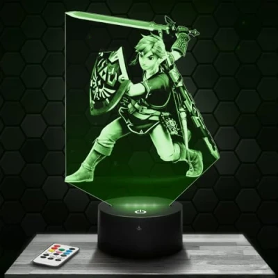 Immagine di Lampada da comodino, Luce notturna tattile videogioco Z illusione 3D LED, idea regalo di Natale per ragazzi e ragazze notte bambini o adulti TOP