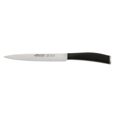 Immagine di Arcos Serie Tango Coltello Sogliola Pesce Lama Acciaio Inossidabile Nitrum 170 mm Manico Polipropilene Colore Nero