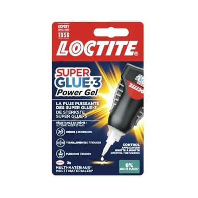 Immagine di Loctite Super Glue 3 Power gel Control, colla istantanea superpotente con flusso controllato, universale per la maggior parte dei materiali, in flacone antiurto g