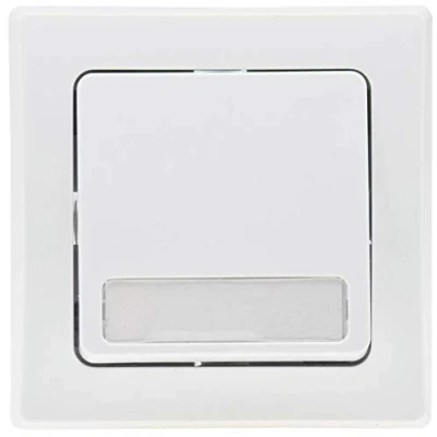 Immagine di ChiliTec Pulsante Delphi Textfeld Campanello Bianco UP Adatto per interruttori Multipli Prese USB