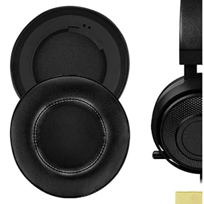 Immagine di Geekria QuickFit Protein cuscinetti auricolari in pelle per cuffie da gioco Razer Kraken 7.1 Chroma V2 USB, di ricambio auricolari, e