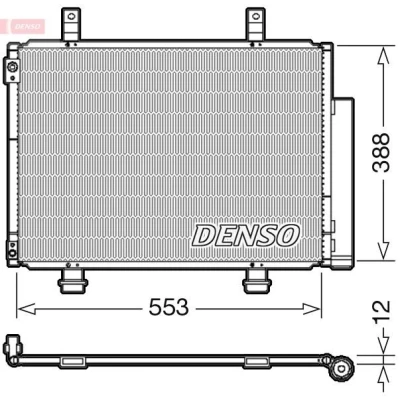 Immagine di DENSO DCN47007 Condensatore con essiccatore R134a SUZUKI: SWIFT 4