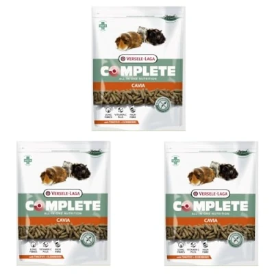 Immagine di Versele Laga Complete Cavia alimentazione completa Confezione da 4 x 500 g Pellet per cavie Contiene fieno di fleolo Arricchito con bacche sambuco ed erbe aromatiche