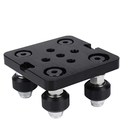 Immagine di 3Dman 2020 Aluminum Profile Pulley V Slot Build Gantry Plate with Small Wheel for 3D Printers