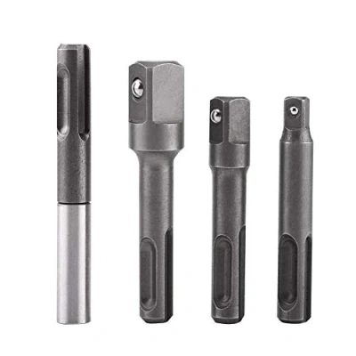 Immagine di Akozon Connettore Prolunga per Porta Punte Trapano, Attacco SDS Plus Esagono Incassato 1/4&quot; e Trapano Quadrato 3/8&quot; 1/2&quot;