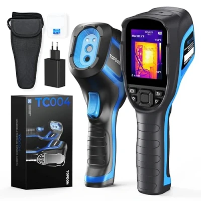 Immagine di TOPDON TC004 Telecamera a Infrarossi Portatile, 256 x 192 IR ad Alta Risoluzione, Termocamera Professionale con SD 16GB Scheda Micro, Analisi PC e Registrazione Video Supportata