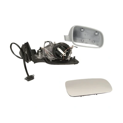Immagine di specchio retrovisore esterno Tyc 332 0021 Dx con la prima mano convesso, termico, Piccolo alloggiamento specchio, per regolazione elettrica