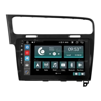Immagine di Jf Sound car audio system Autoradio Custom Fit per Volkswagen Golf 7 Nero Android GPS Bluetooth WiFi Dab USB Full HD Touchscreen Display 10&quot; processore 8core e comandi vocali
