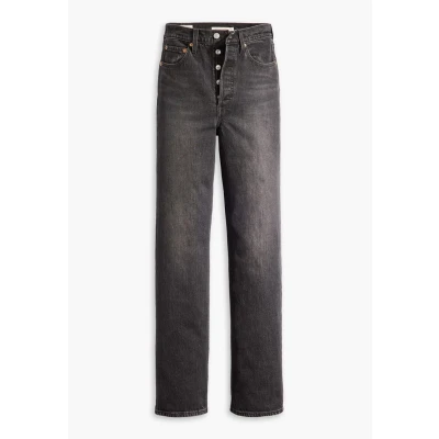 Immagine di Levi&#039;s Ribcage FULL Length Button FLY Jeans a sigaretta, Donna, Taglia: 24x32, Static noise overload