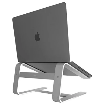 Immagine di MacAlly, Astand, Supporto in Alluminio per Apple MacBook, MacBook Air, PRO e Qualsiasi Laptop da 10 a 17 di grandezza Silver