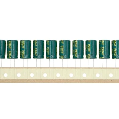 Immagine di 20 Pezzi 100V 220UF Condensatore elettrolitico in alluminio plug 13x21 13 * 21mm