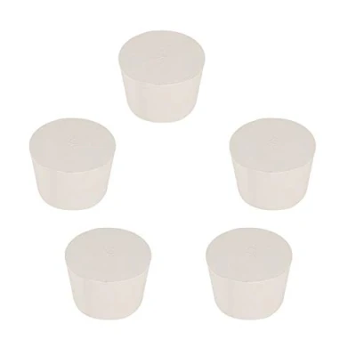 Immagine di stonylab Tappi in Gomma Solida, 5 Pezzi 9# 37mm x 45mm 31mm Sigillo da Laboratorio Affusolati Bianco, Adatto a Tutti i Matraccio stonylab/Labasics Erlenmeyer