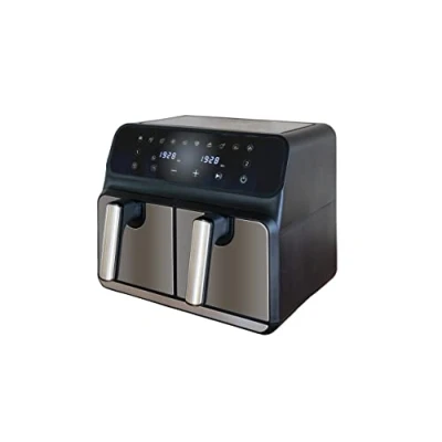 Immagine di Unold TWIN ZONE Friggitrice ad aria calda 1700 W 2 regolatori di temperatura indipendenti Nero, acciaio inox