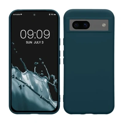 Immagine di kwmobile Custodia Compatibile con Google Pixel 8a Cover Back Case per Smartphone in Silicone TPU Protezione Gommata petrolio matt