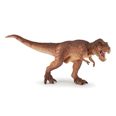 Immagine di PAPO Grande statuetta di dinosauro Tirannosauro T Rex in corsa Brown, Re dei Dinosauri, Giocattolo per bambini da 3 anni Esplorazione del mondo preistorico e Risveglio scientifico