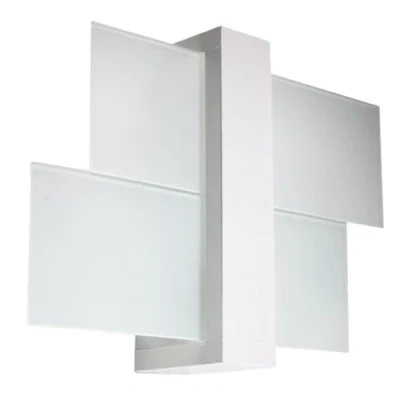 Immagine di SOLLUX LIGHTING Feniks 1 Lampada da parete Elegante alloggiamento in legno + combinazione di paralume vetro Lampadina E27 sostituibile, x 60 W Bianco, 43 12 30 cm