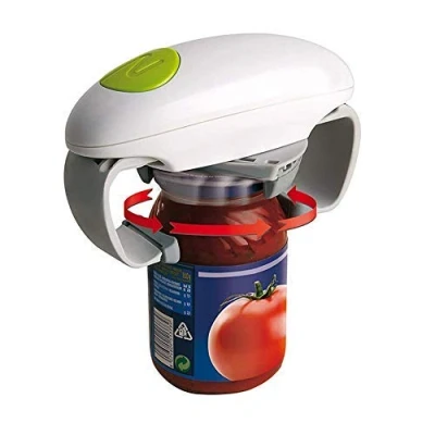 Immagine di One Touch Apribarattoli automatico regolabile e multiuso, apre barattoli di latta con facilità, ideale per anziani che soffrono artrite