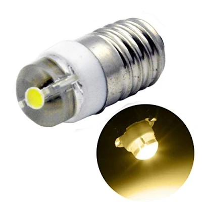 Immagine di Ruiandsion E10 LED Bulb DC 3V 0.5W 3000K bianco caldo 200LM Lampadina per Torcia faro, Negative Earth (confezione da 1)