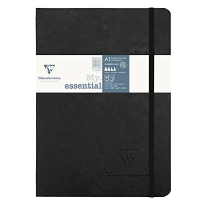 Immagine di Clairefontaine 793421C Taccuino Cucito Dorso Quadrato, 21 x 15 1.4 cm, Nero