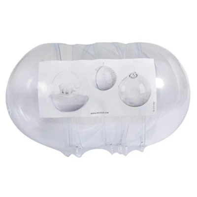 Immagine di Rayher 39467800 Palline di plastica divisibili, diametro 10 cm, set da 4 pezzi, sfere in riempire, trasparenti, acrilico con occhiello per appenderla, decorative