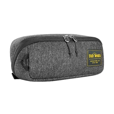 Immagine di Tatonka Beauty case Square Zip Pouch M (2L) Borsa lavanderia pieghevole con 2 tasche a rete chiusura lampo, senza PFC/PFAS, 10 x 25 9 cm (nero)