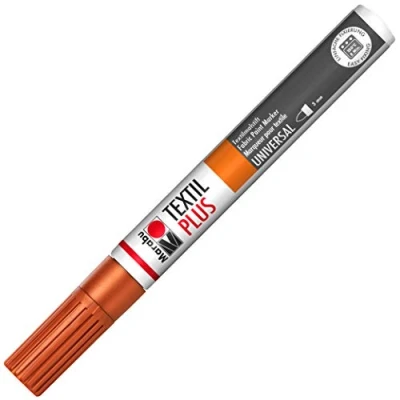 Immagine di Marabu Textil Painter Plus Punta da 3 mm, Colore: Rame, Vernice Tessile, 1 Count (Pack of 1)