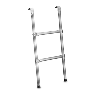 Immagine di Relaxdays Scaletta per Trampolino, 76 cm, da Appendere, 2 Gradini, Scala Tappeto Elastico, in Acciaio, Argentato, 100%