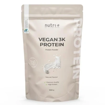 Immagine di PROTEINA IN Polvere VEGAN Gusto Neutro 85% di Proteine Nutri Plus 3K Protein Powder Natural Proteica senza Lattosio Isolato proteico