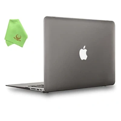 Immagine di UESWILL, custodia rigida opaca per MacBook, morbida al tatto, include panno in microfibra, Gray, Macbook Air 11&quot;