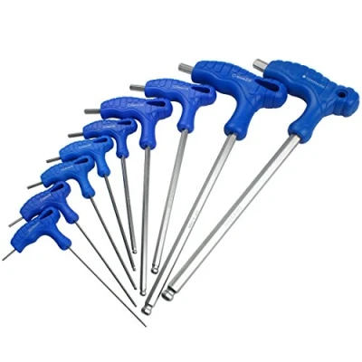 Immagine di Larcele Chiave a Brugola Esagonali Metriche Set con Impugnatura T NLJBS 06 (1.5+2+2.5+3+4+5+6+8+10mm)