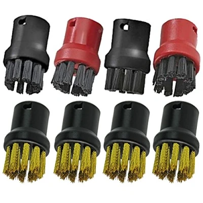 Immagine di SPARES2GO Nylon + Ugello per Spazzola Metallica in Ottone compatibile con Karcher Pulitori a Vapore (Confezione da 8)