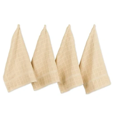 Immagine di DII 100% Cotton Absorbent 16x26 Terry Asciugamano Piatto 4/Set Pebble Windowpane, Solido ciottolo, 4 unità