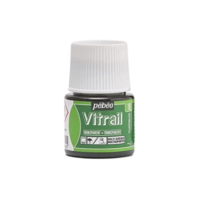 Immagine di PEBEO Vitrail Vernice Effetto Vetro colorato, flacone da 45 ml, Chartreuse, Verde