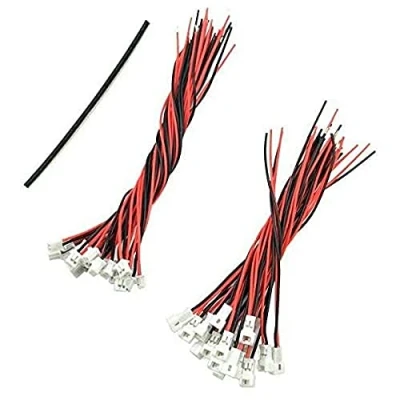 Immagine di YUNIQUE GREEN CLEAN POWER Set 40 Connettori JST 1,25mm, 20x Maschio/Femmina, Cavi 80/100mm per Modellismo/LED, Adatto Batterie e Collegamenti Modellismo, Rosso